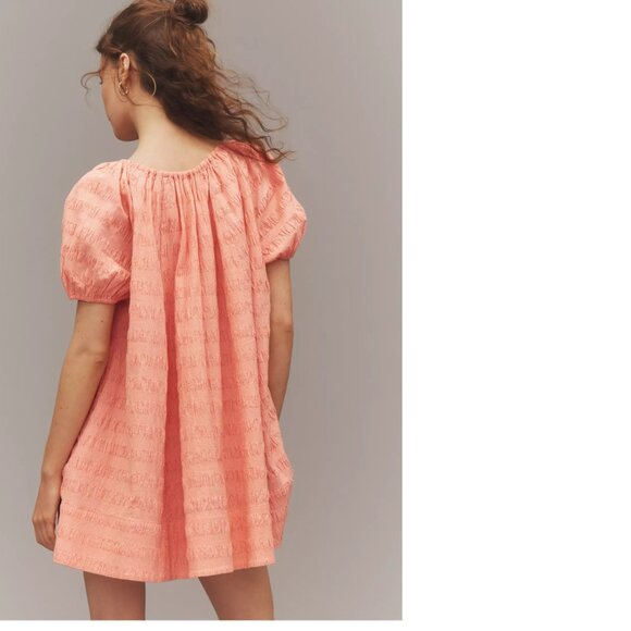 Anthropologie Maeve Scoop-Neck Mini Swing Dress size S red color new nwt - Picture 5 of 7